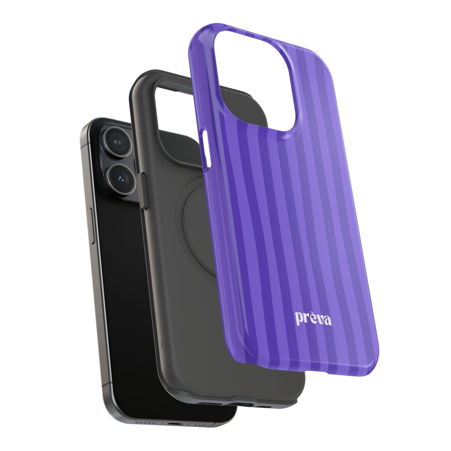 Dark Purple Stripes Phone Case