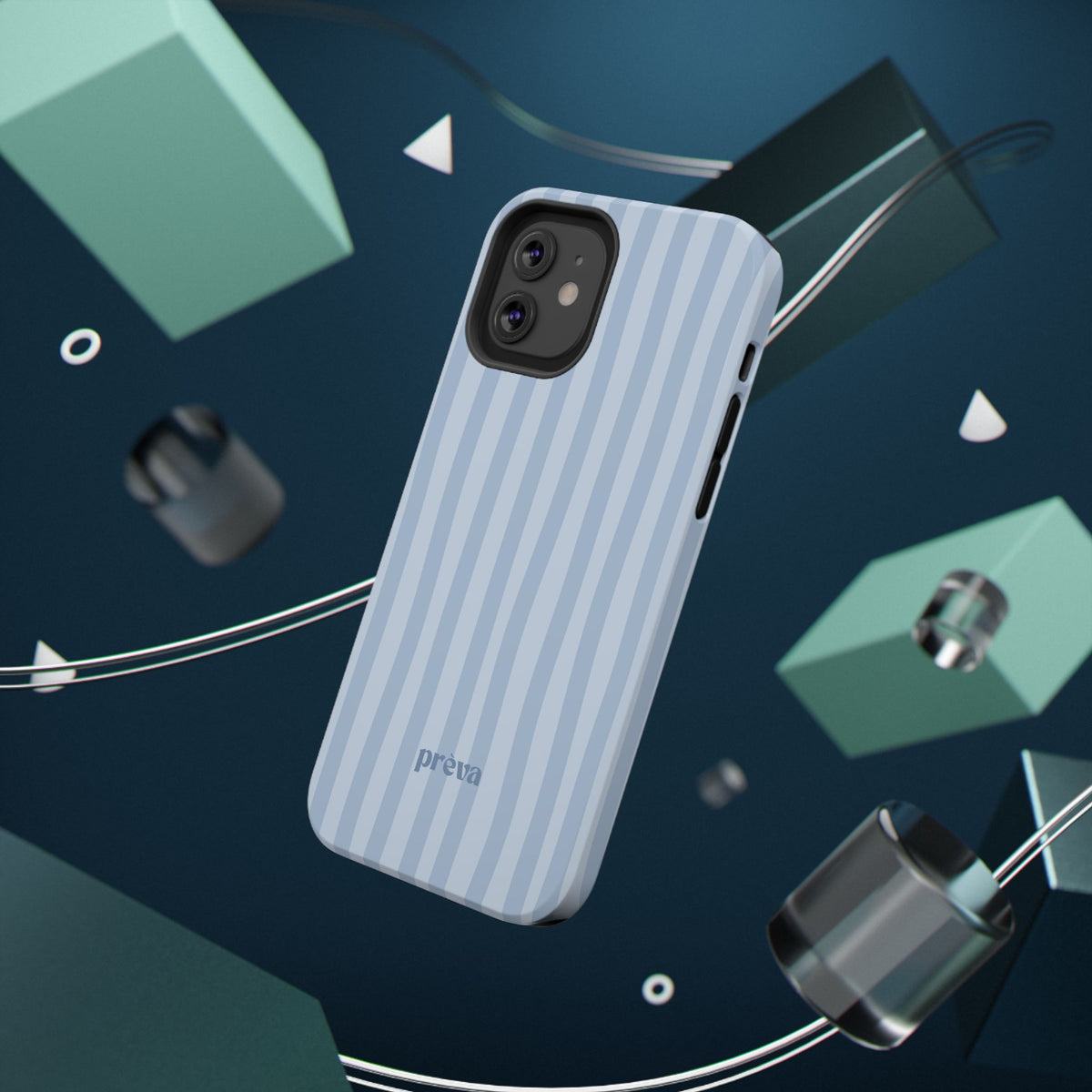Pastel Blue Stripes Phone Case