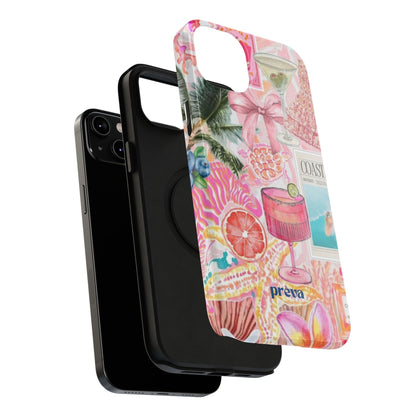 Pink Cocktail Collage Phone Case