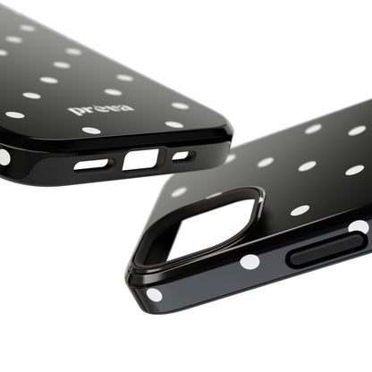 Black with White Polka Dots Phone Case