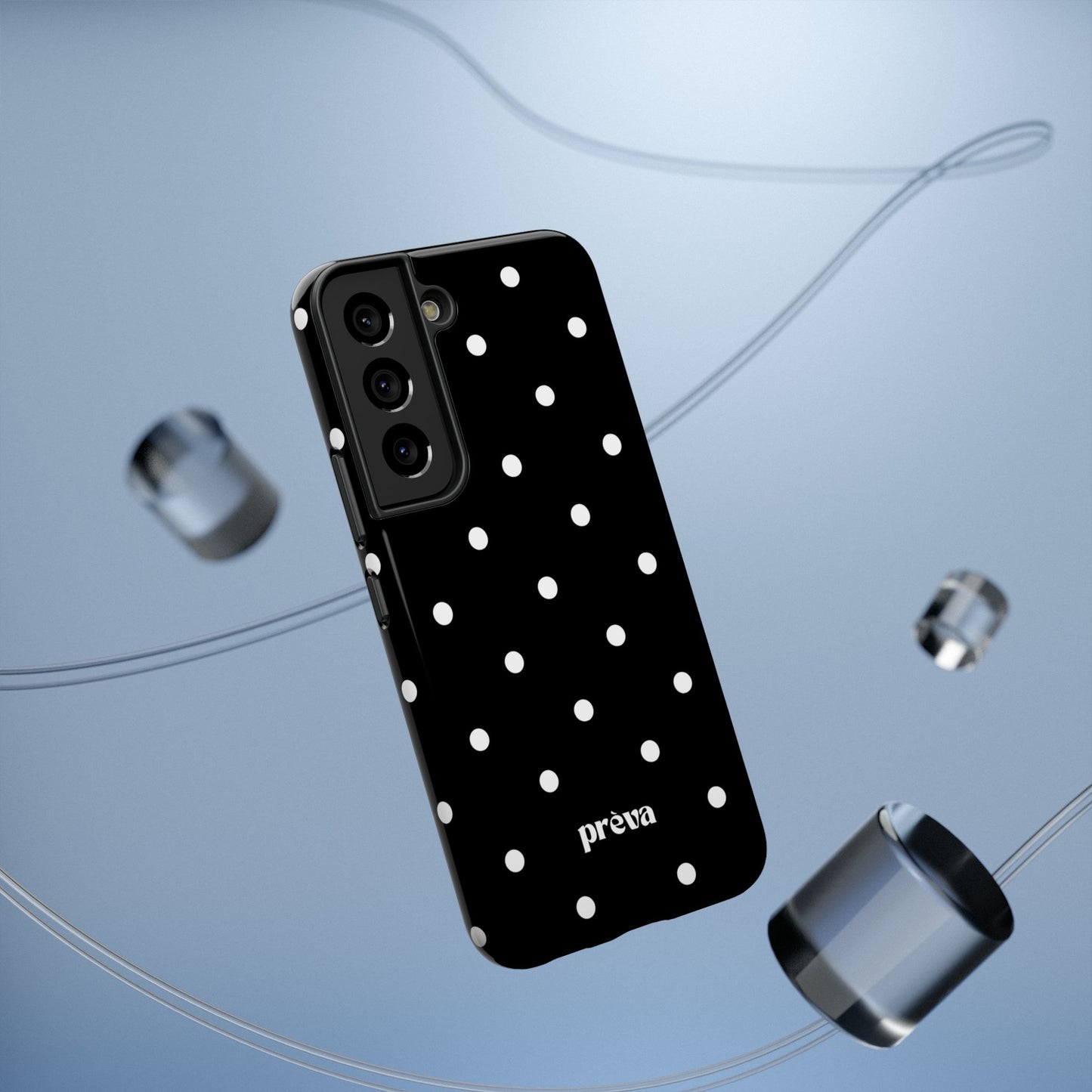 Black with White Polka Dots Phone Case