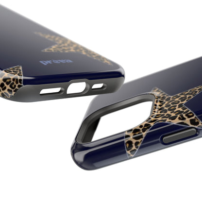 Navy Leopard Star Phone Case