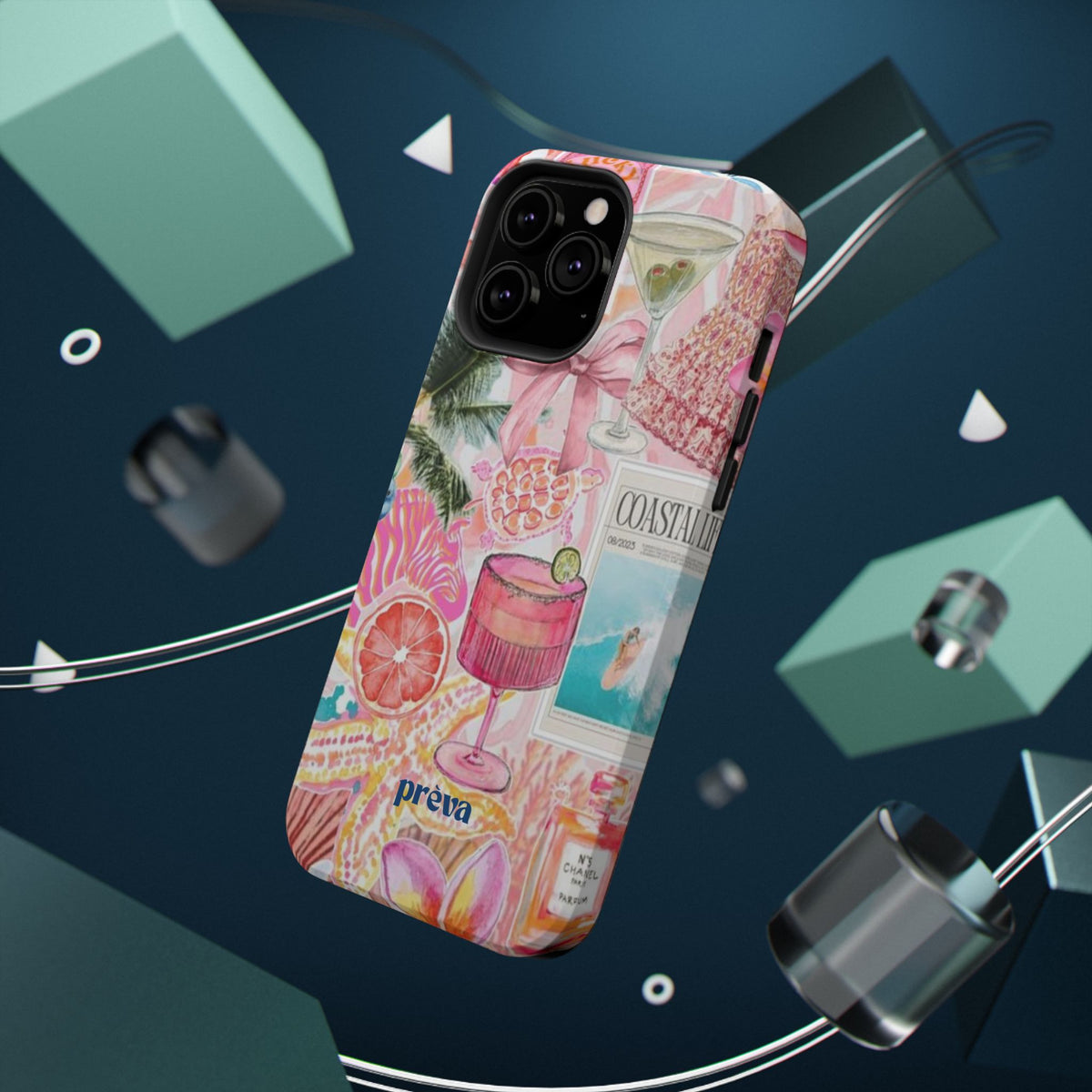 Pink Cocktail Collage Phone Case