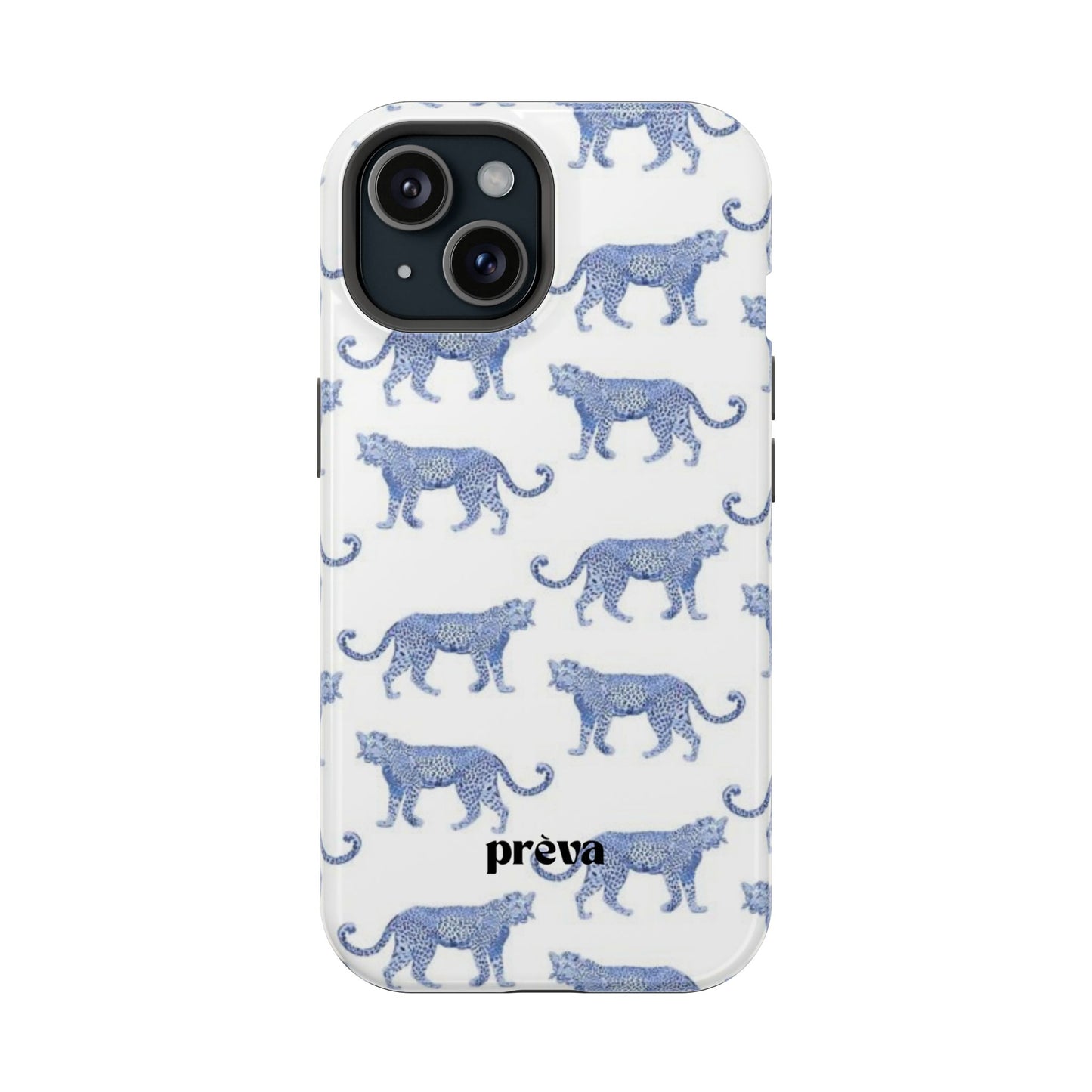 Blue Leopard Pattern Phone Case