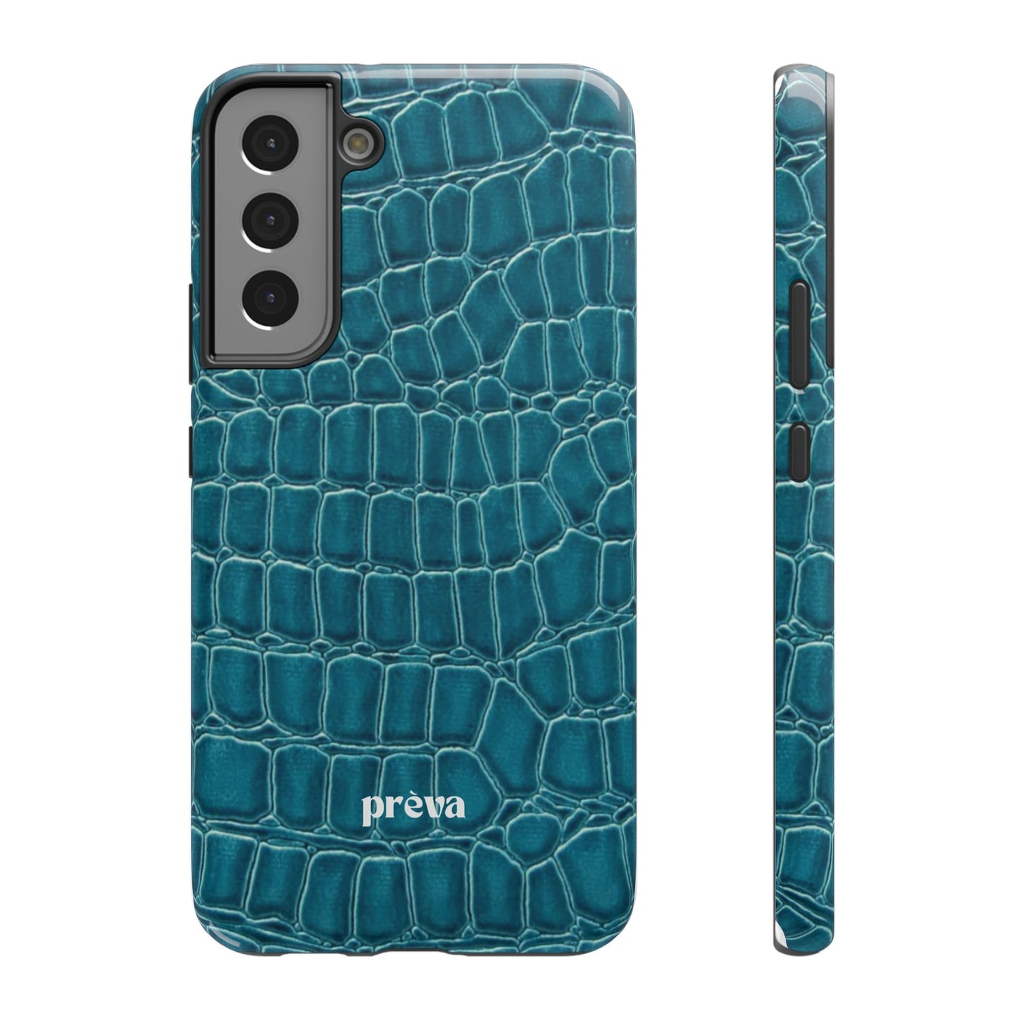 Teal Croc Phone Case