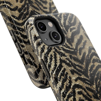 Phone Case — Impact‑Resistant Tiger Print Rug Texture
