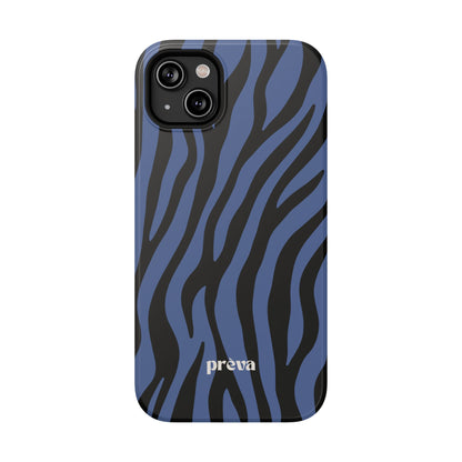 Blue & Black Zebra Stripe Phone Case