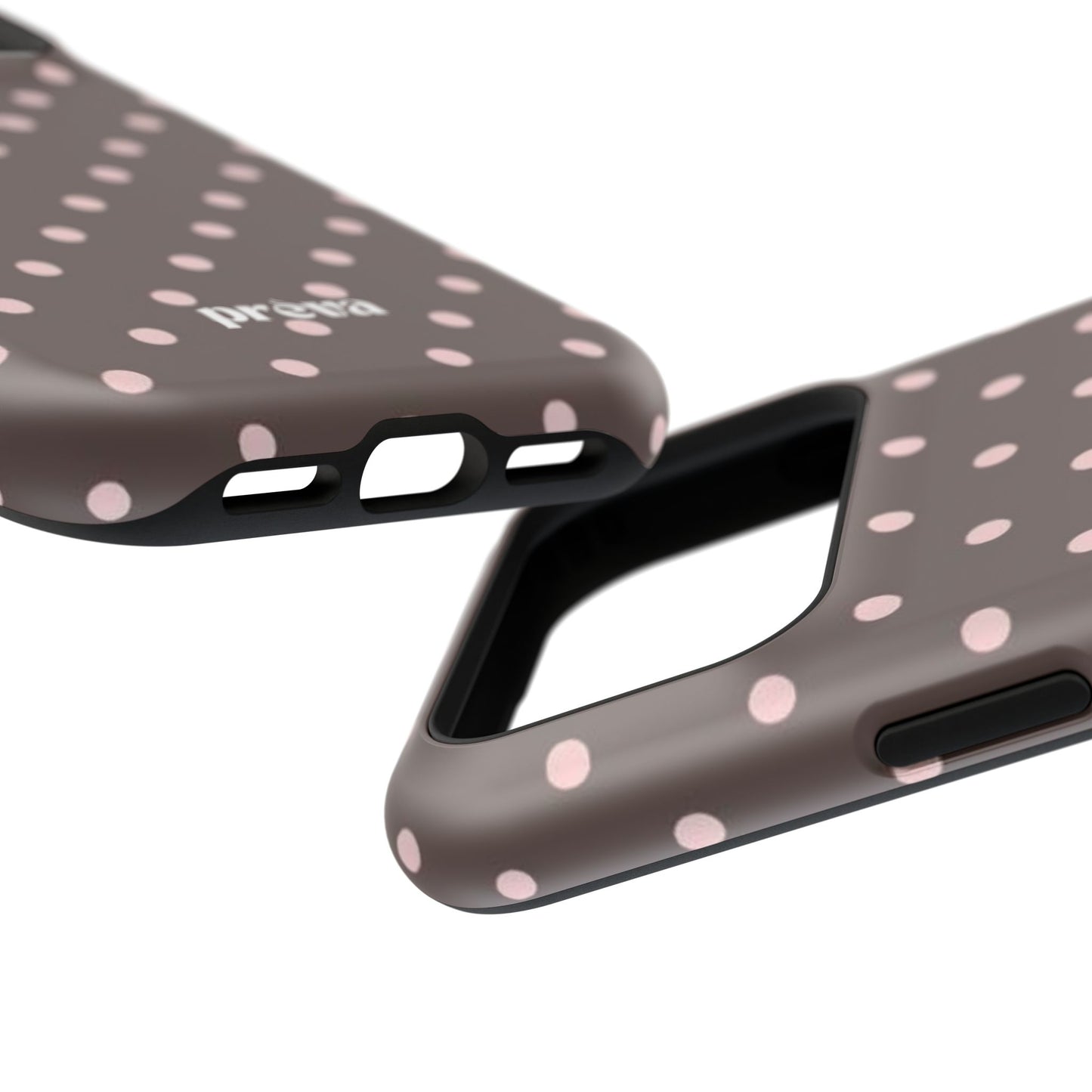 Brown and Pink Polka Dot Phone Case