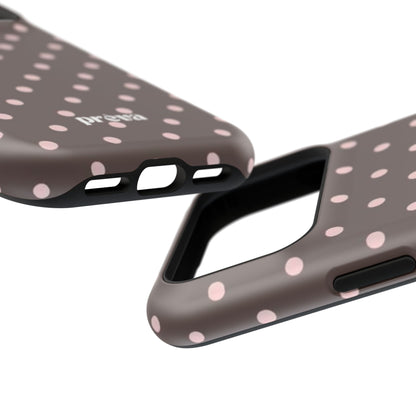 Brown and Pink Polka Dot Phone Case