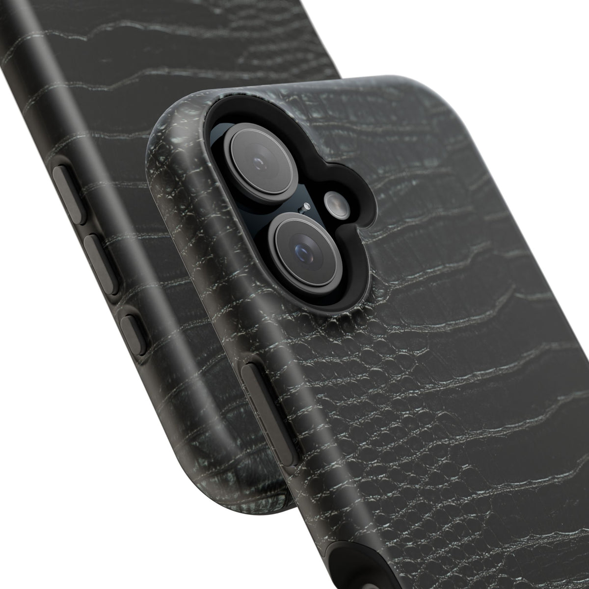 Black Croc Phone Case
