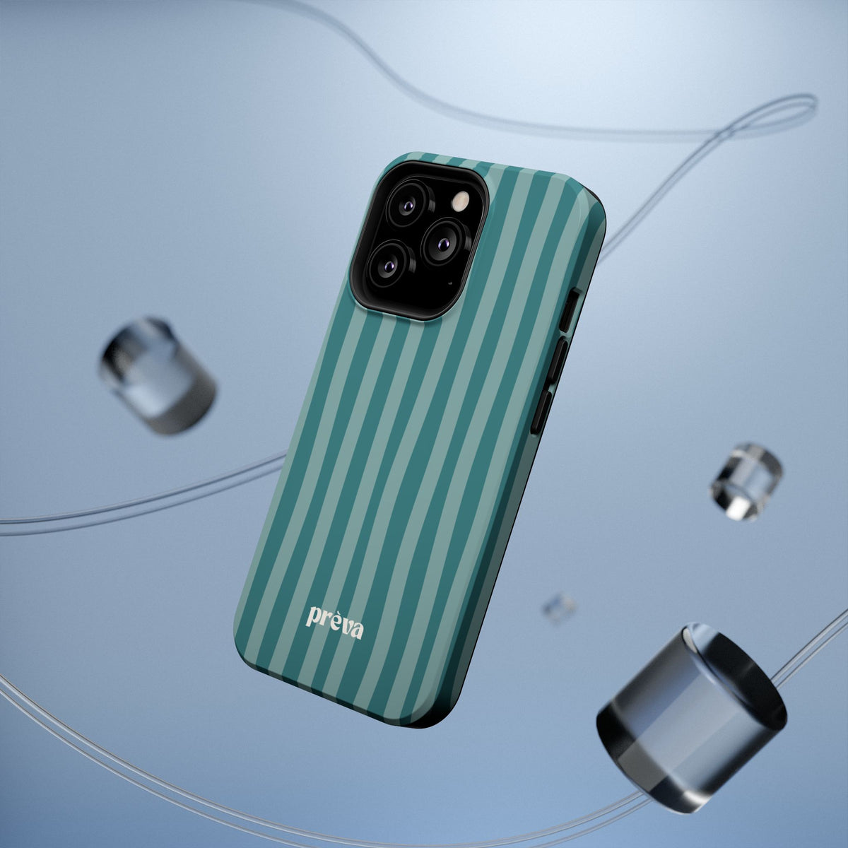 Striped Teal Phone Case