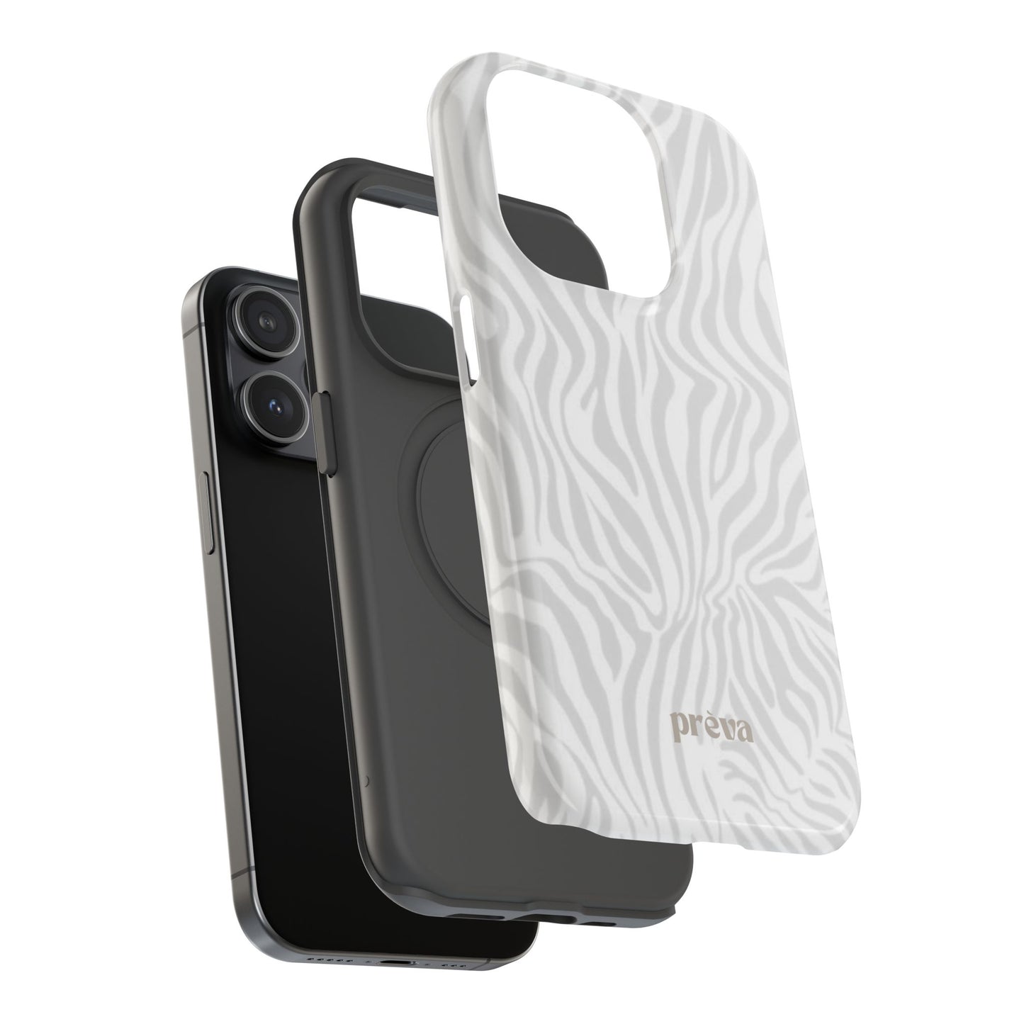 Zebra White Wave Phone Case