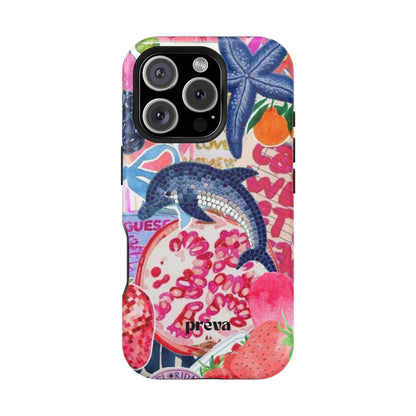 Dolphin Tropics Collage Phone Case