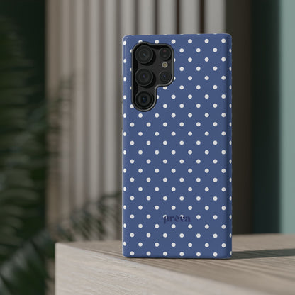Navy Polka Dot Phone Case