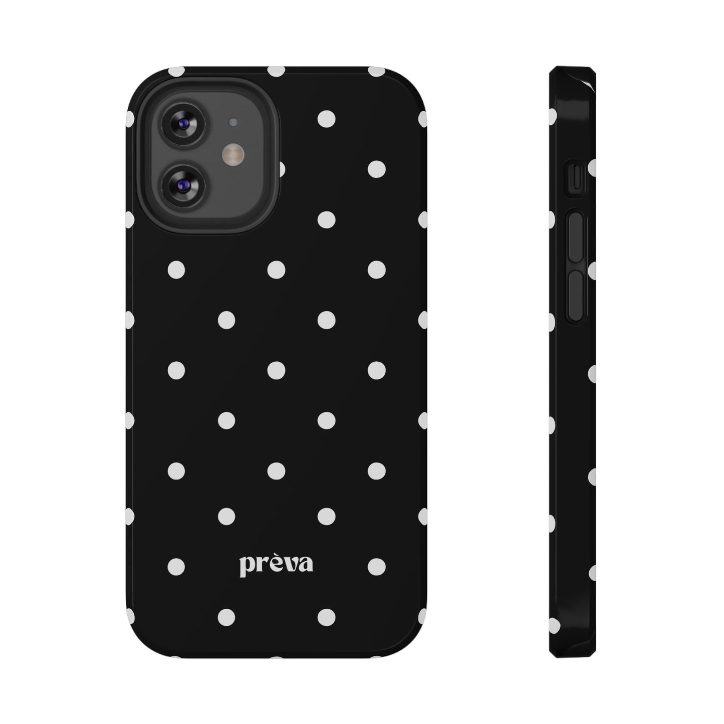 Black with White Polka Dots Phone Case