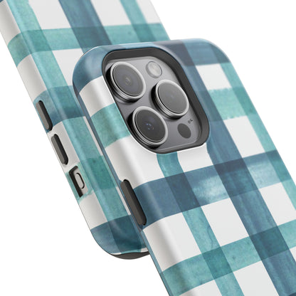Teal Plaid Phone Case