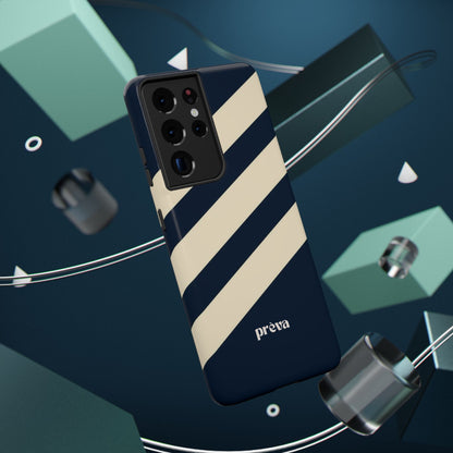 Striped Navy & Cream Phone Case