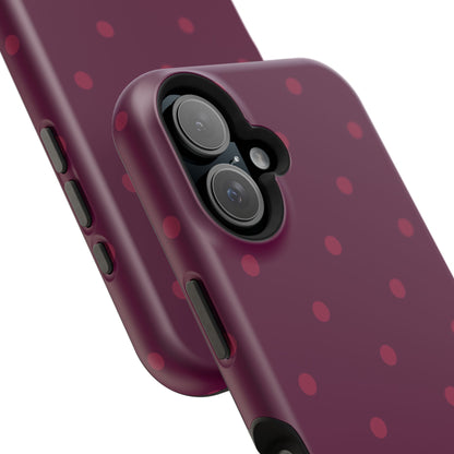 Maroon Polka Dots Phone Case