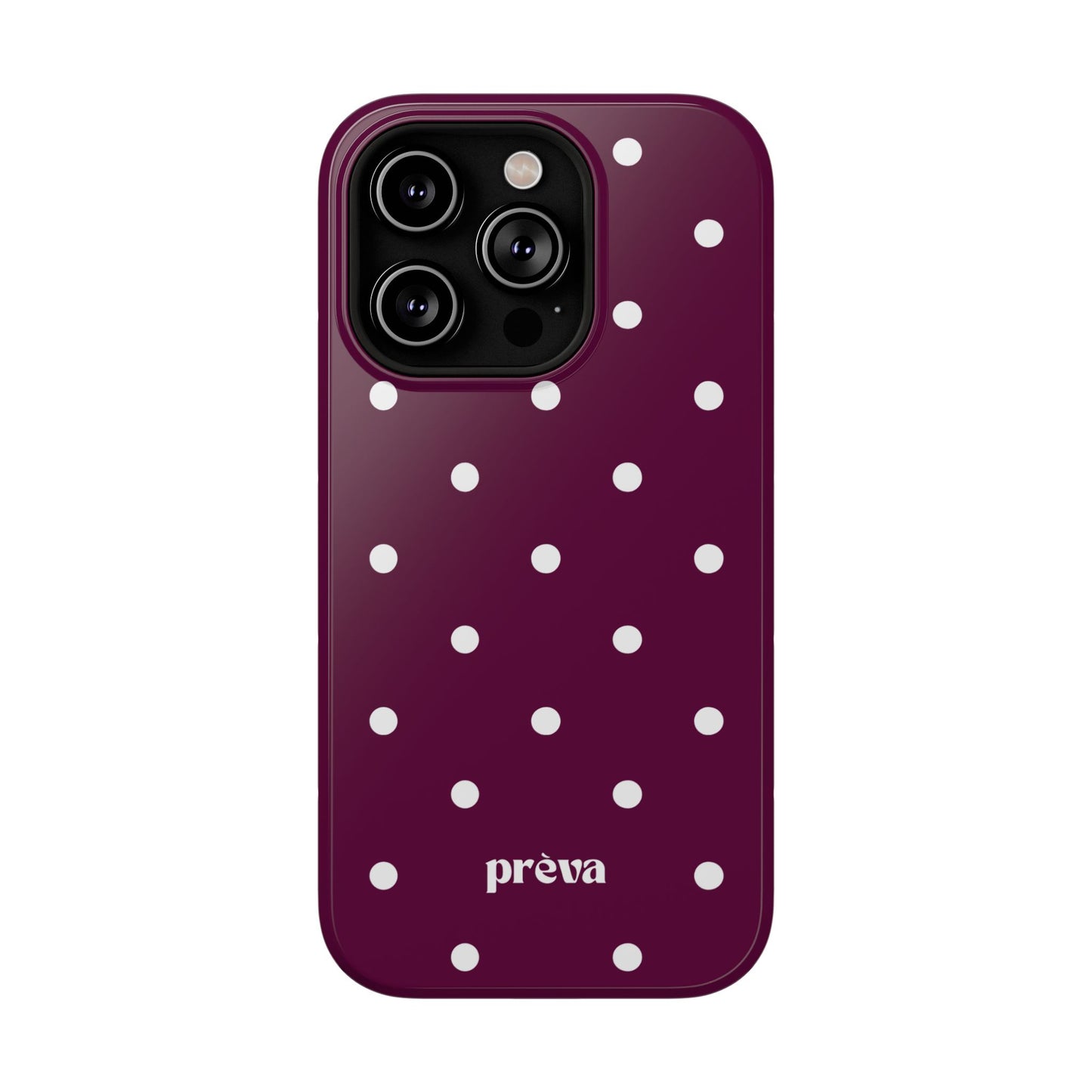 Maroon Polka Dot Phone Case