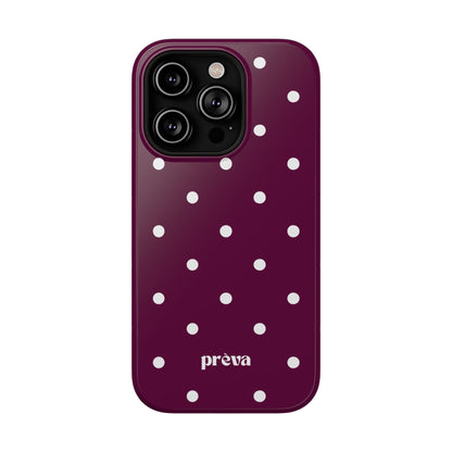 Maroon Polka Dot Phone Case