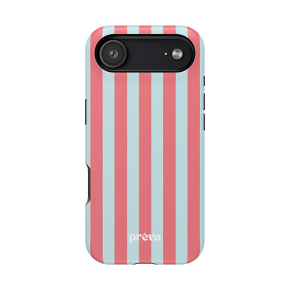 Coral & Teal Stripes Phone Case