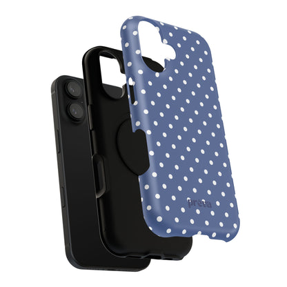 Navy Polka Dot Phone Case