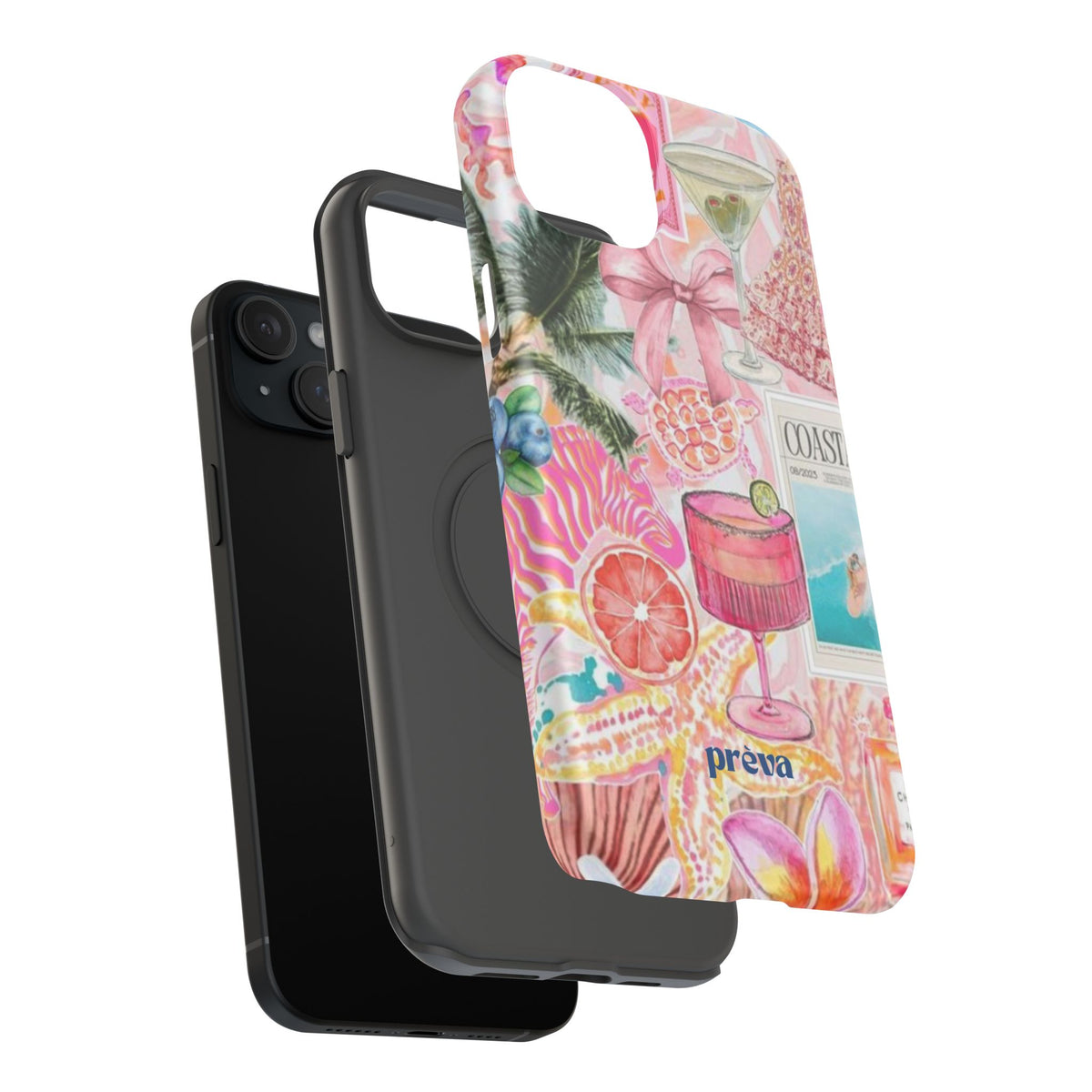 Pink Cocktail Collage Phone Case