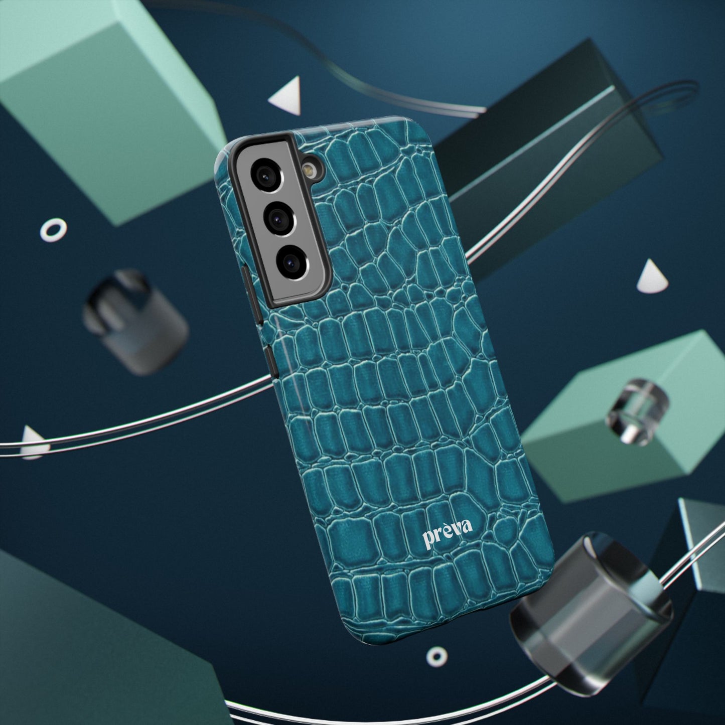 Teal Croc Phone Case