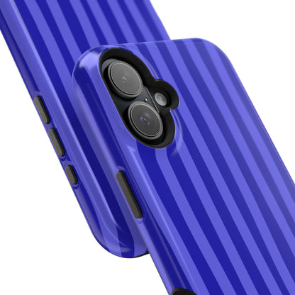 Neon Blue Stripes Phone Case