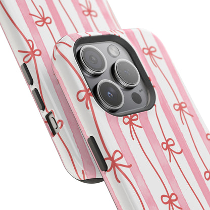 Pink Bow Chain Phone Case