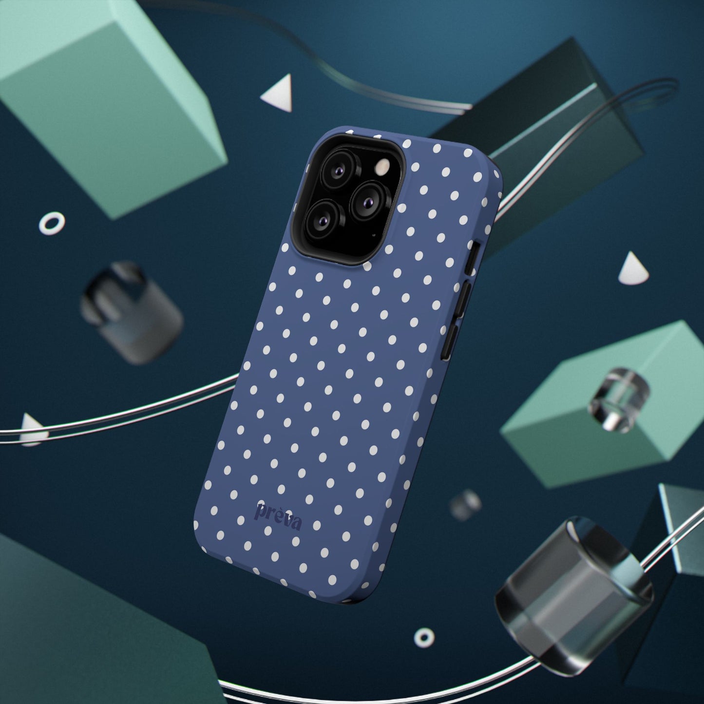Navy Polka Dot Phone Case