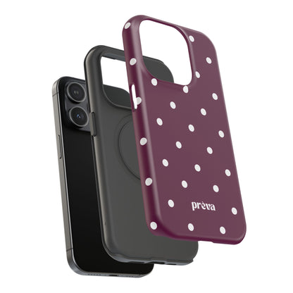 Maroon Polka Dot Phone Case