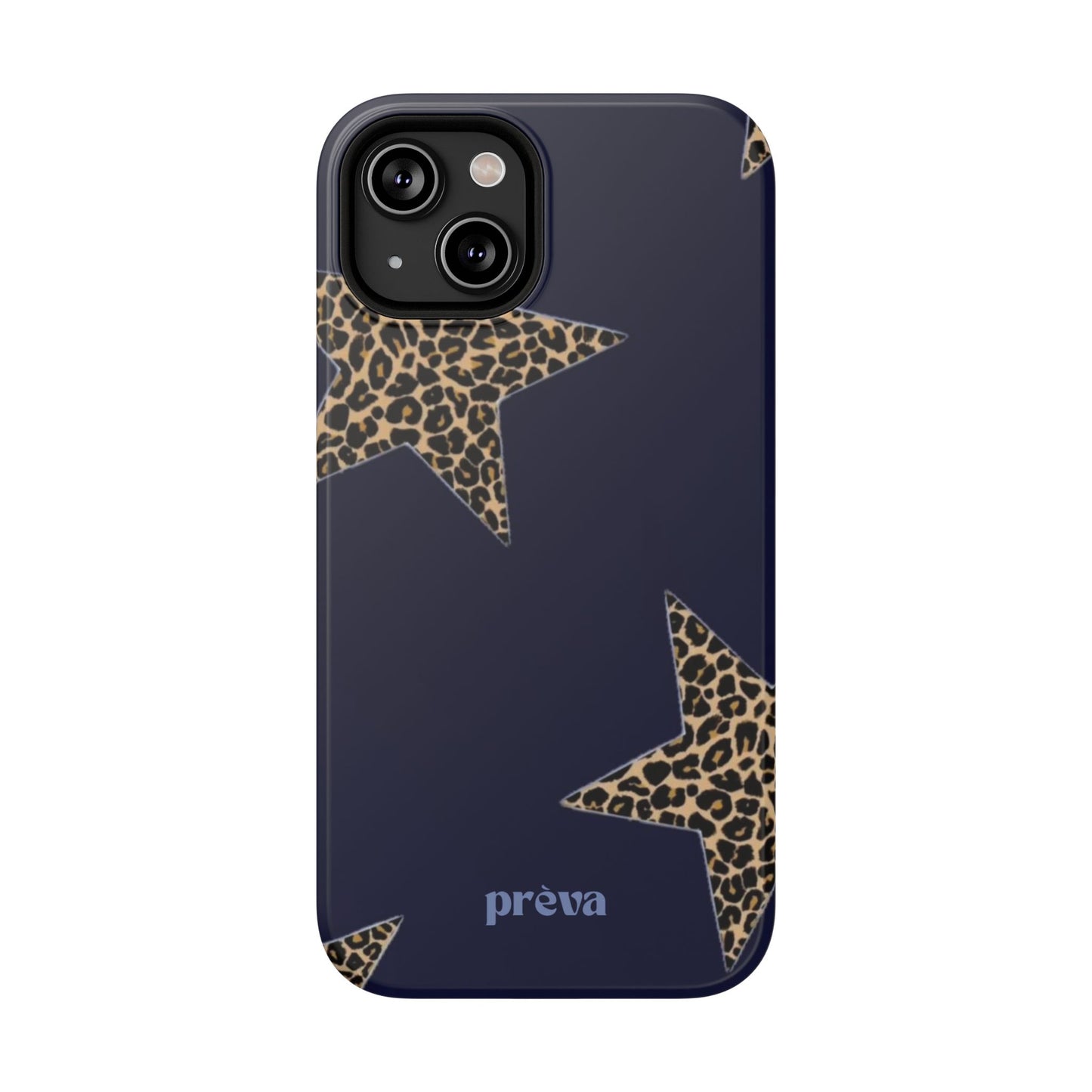 Navy Leopard Star Phone Case