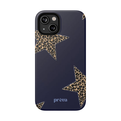 Navy Leopard Star Phone Case