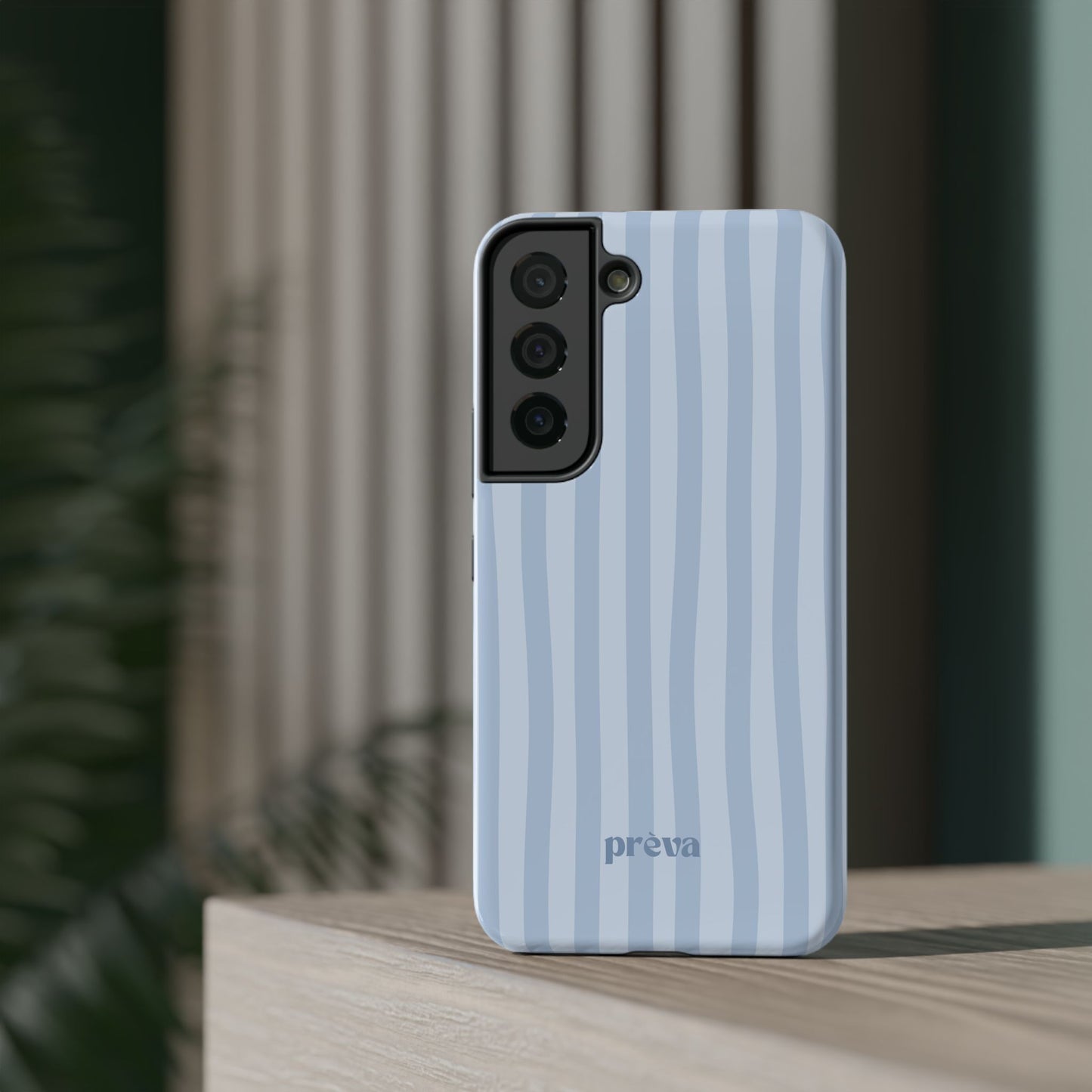 Pastel Blue Stripes Phone Case