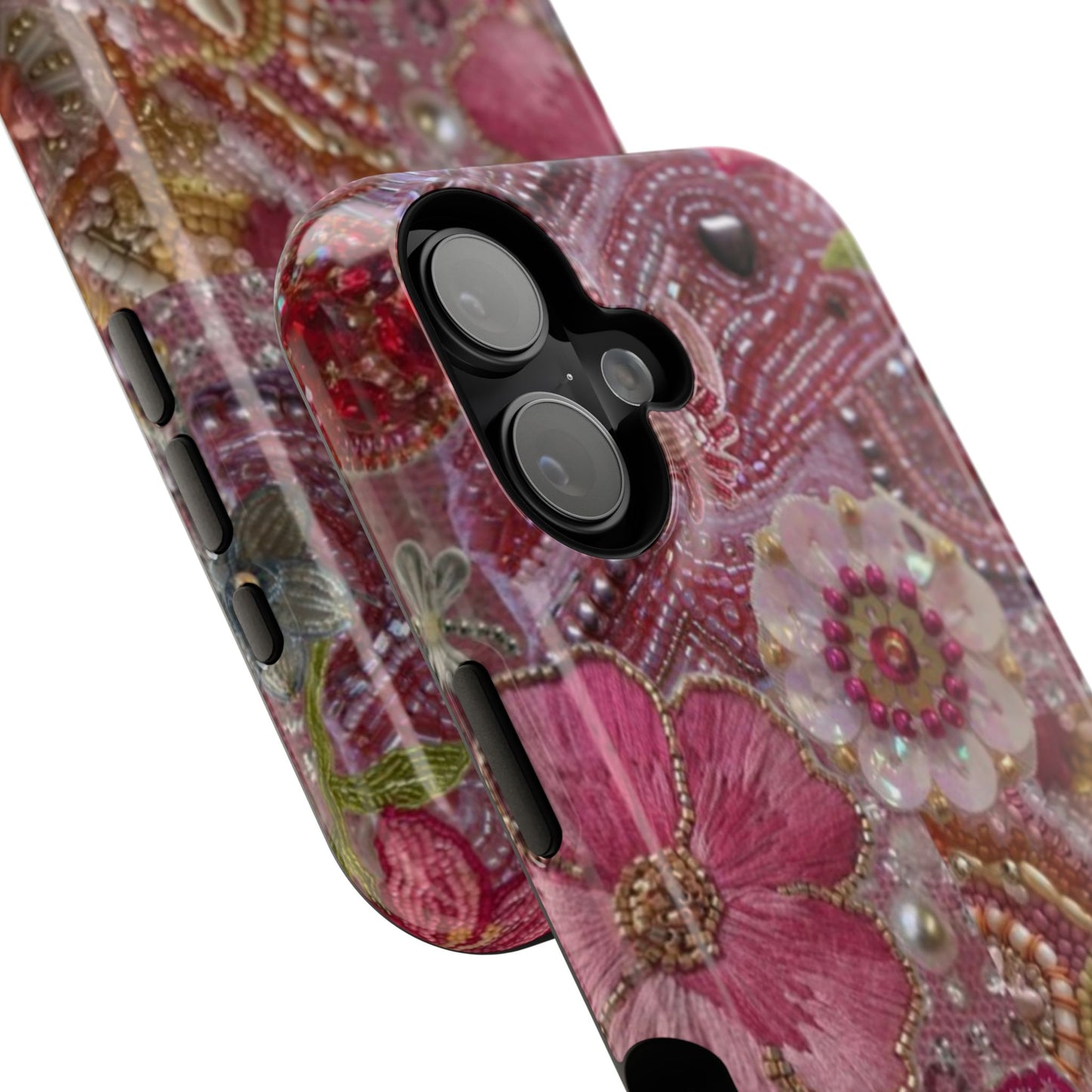 Floral Embroidery Phone Case