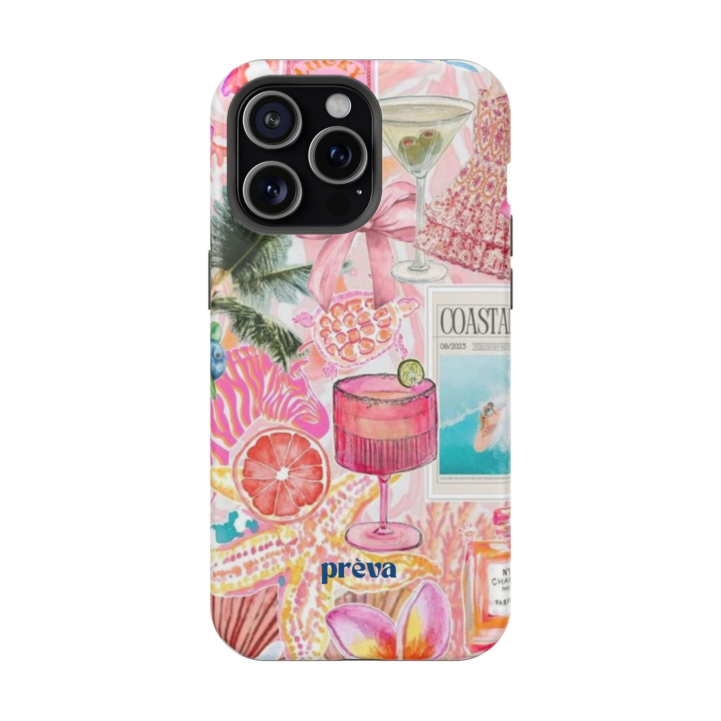 Pink Cocktail Collage Phone Case