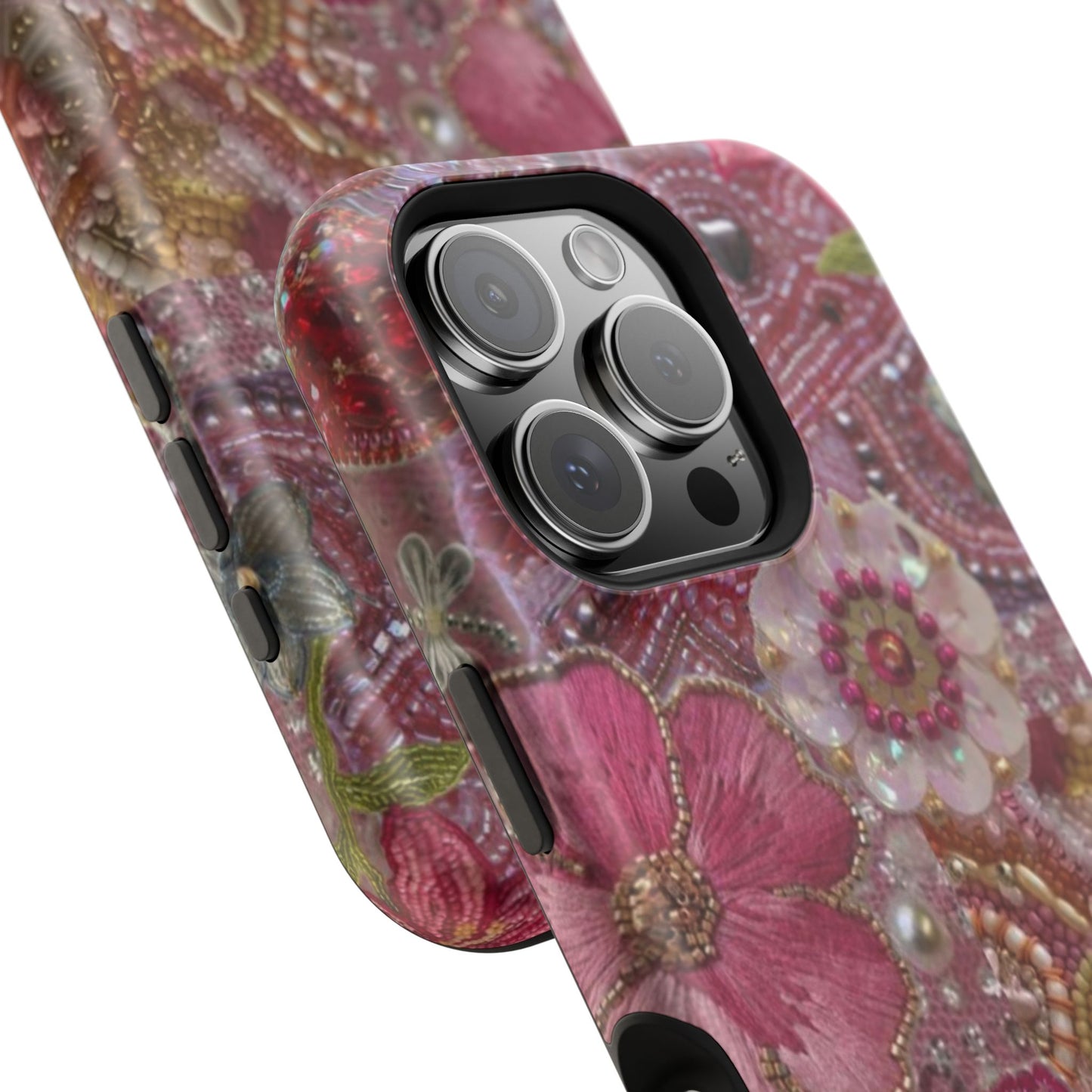 Floral Embroidery Phone Case