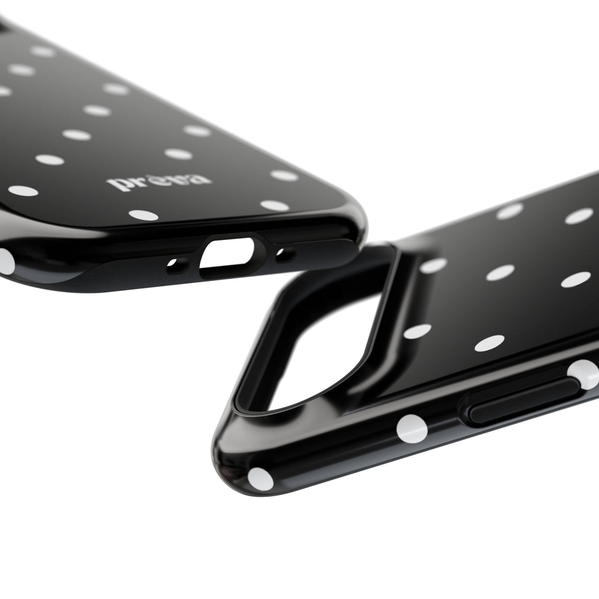 Black with White Polka Dots Phone Case