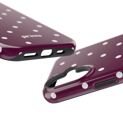Maroon Polka Dot Phone Case