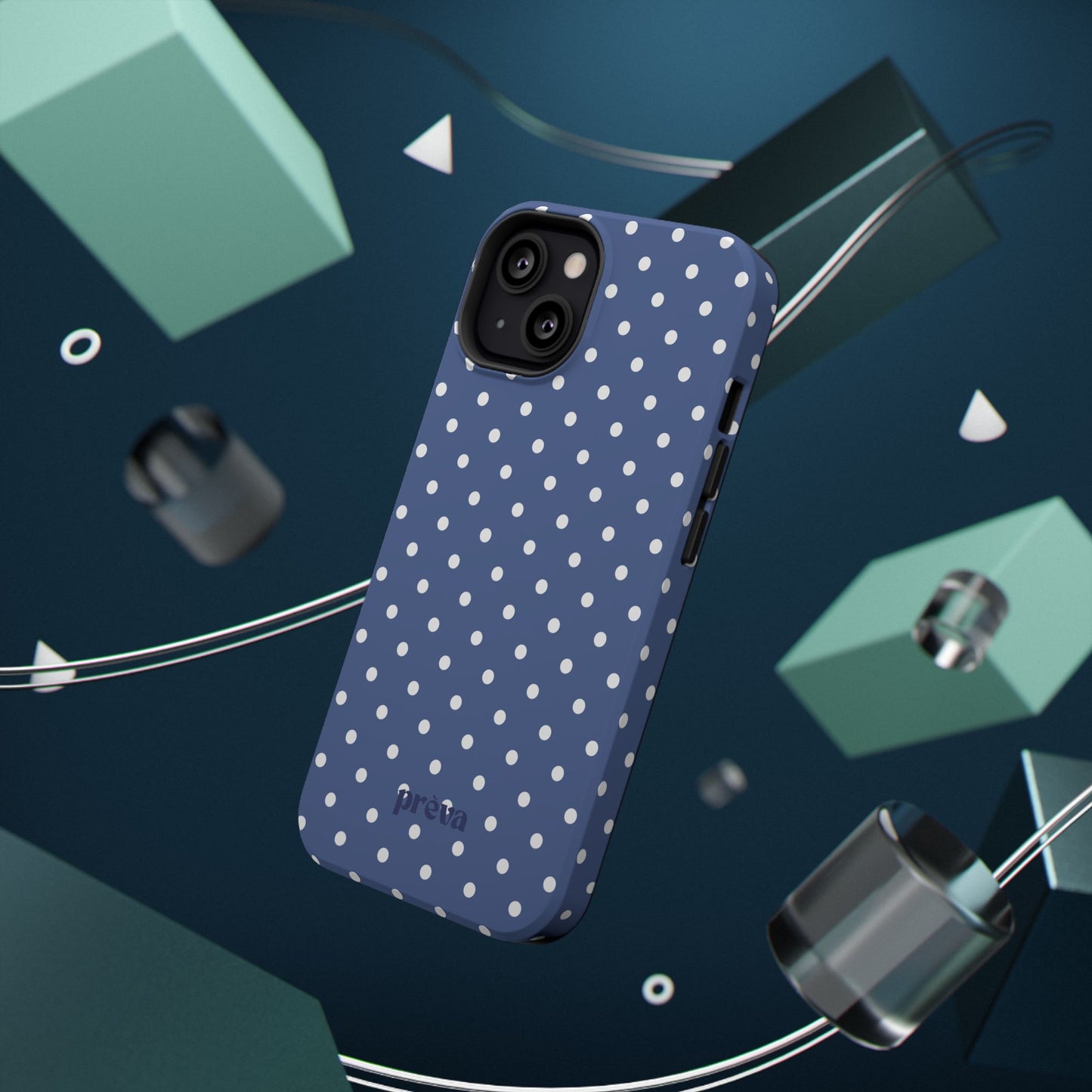 Navy Polka Dot Phone Case
