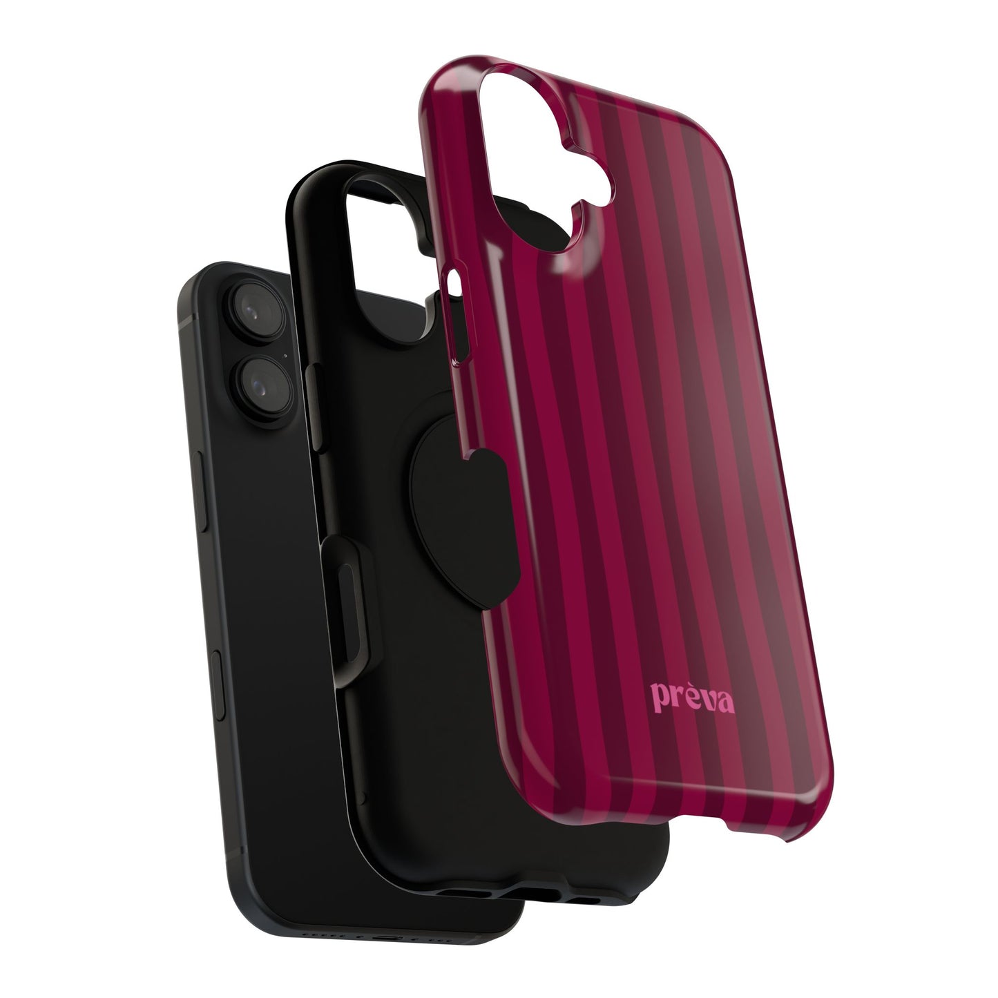 Burgandy Stripes x Ava Dudderar Phone Case