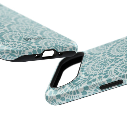 Aqua Lace Pattern Phone Case