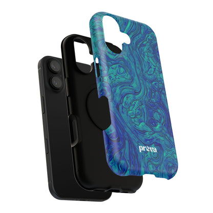 Blue Marble Impact-Resistant Phone Case — Protective Ripple Swirl Design