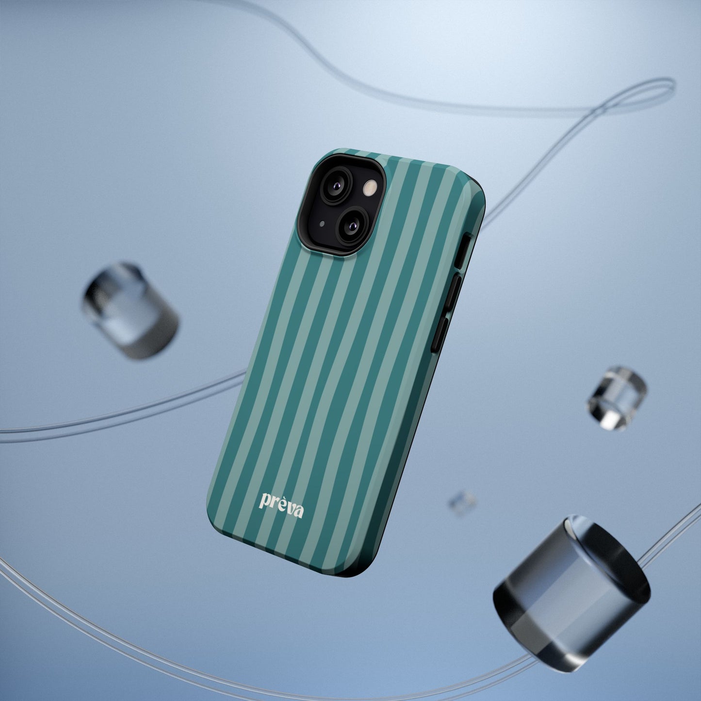 Striped Teal Phone Case