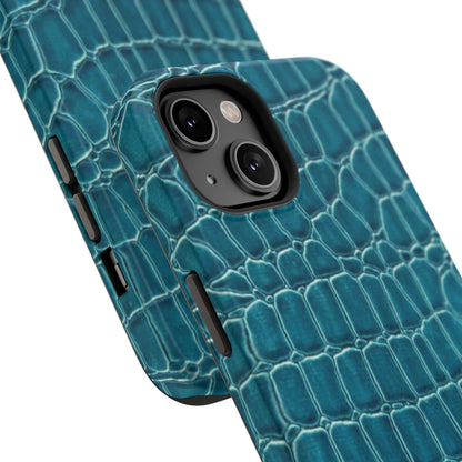 Teal Croc Phone Case