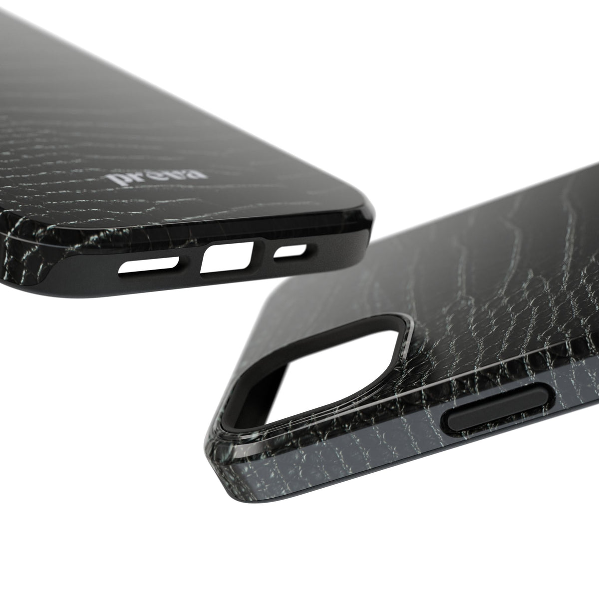 Black Croc Phone Case