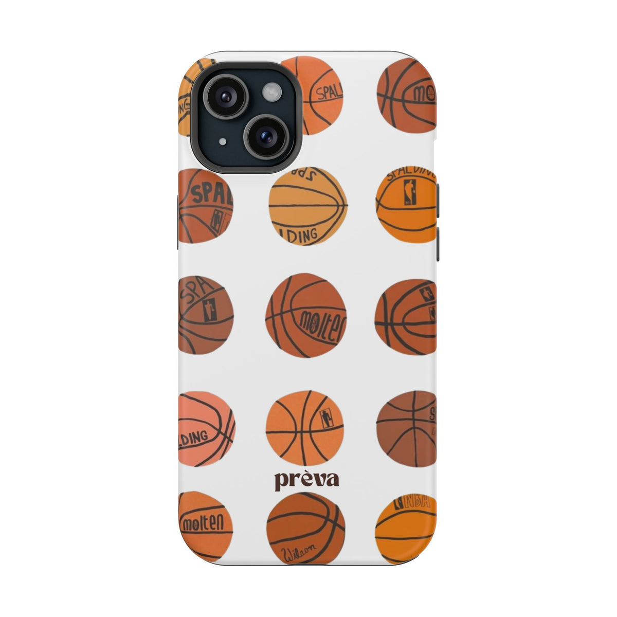 White Basketball Phone Case