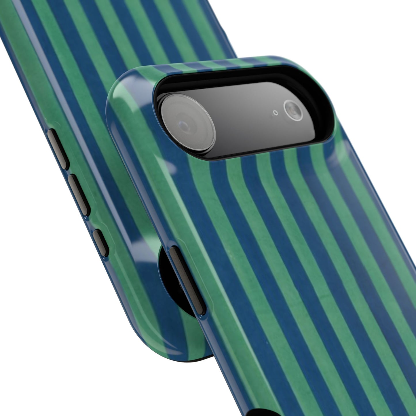 Green & Blue Stripes Phone Case