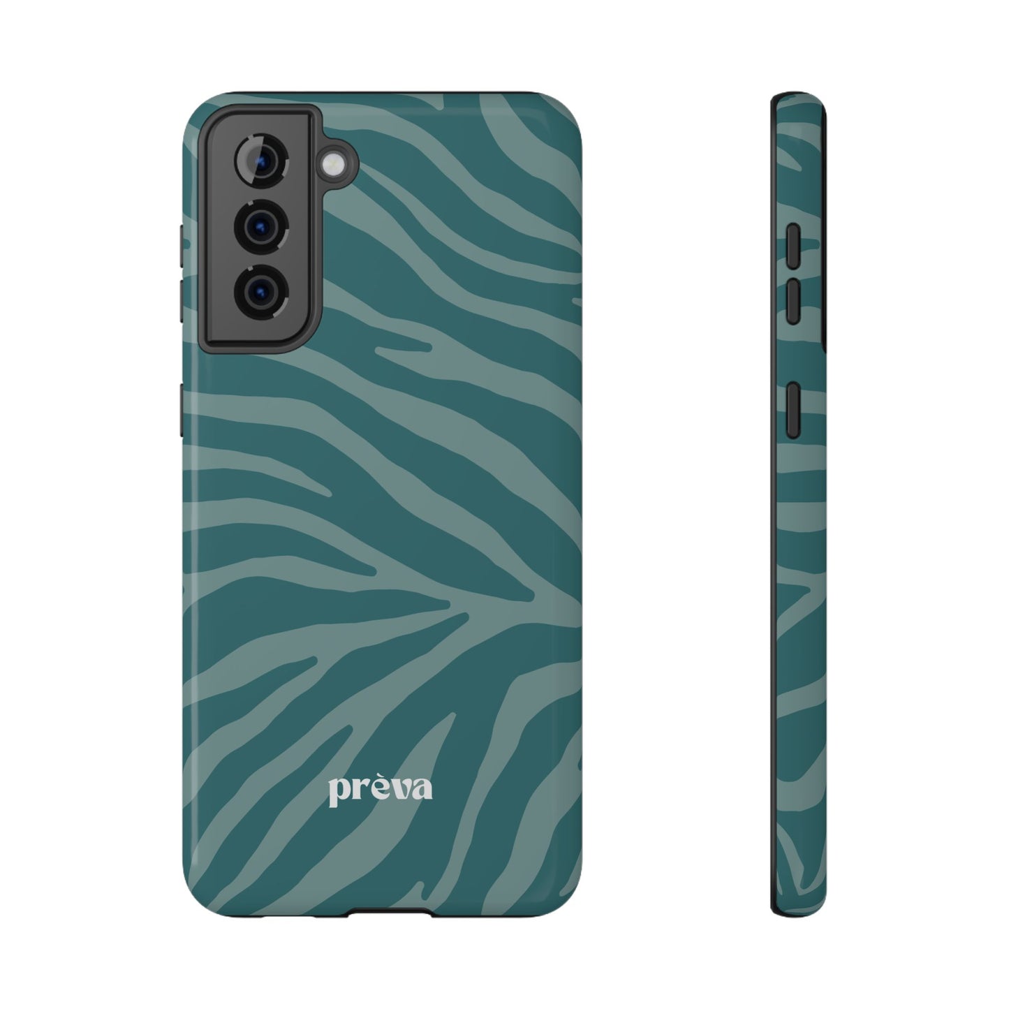 Teal Zebra Phone Case